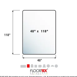 Floortex® Ultimat® Polycarbonate Rectangular Chair Mat For Carpets, 48