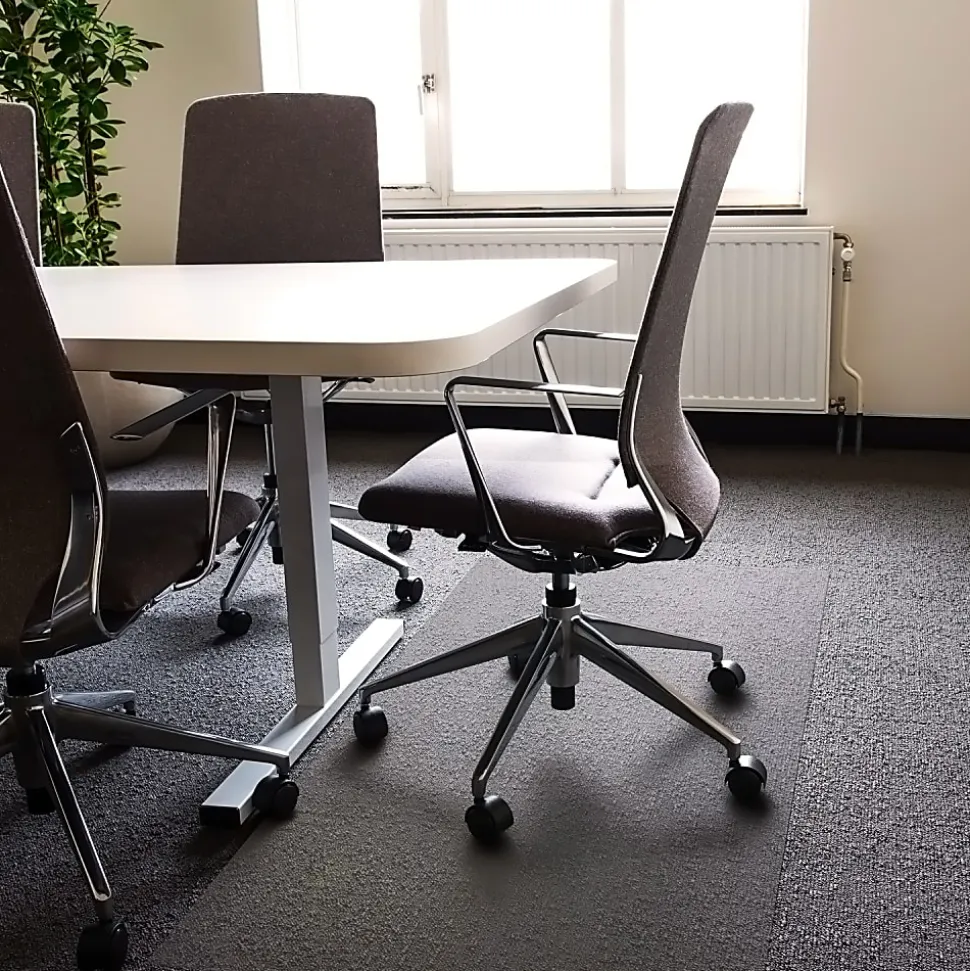 Floortex® Ultimat® Polycarbonate Rectangular Chair Mat For Carpets, 48" x 118", Clear