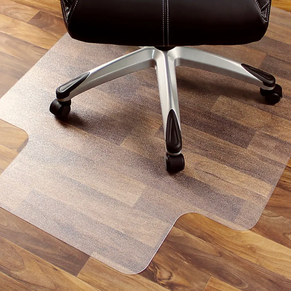 Floortex® Ultimat® Polycarbonate Lipped Chair Mat For Hard Floors, 48" x 60", Clear
