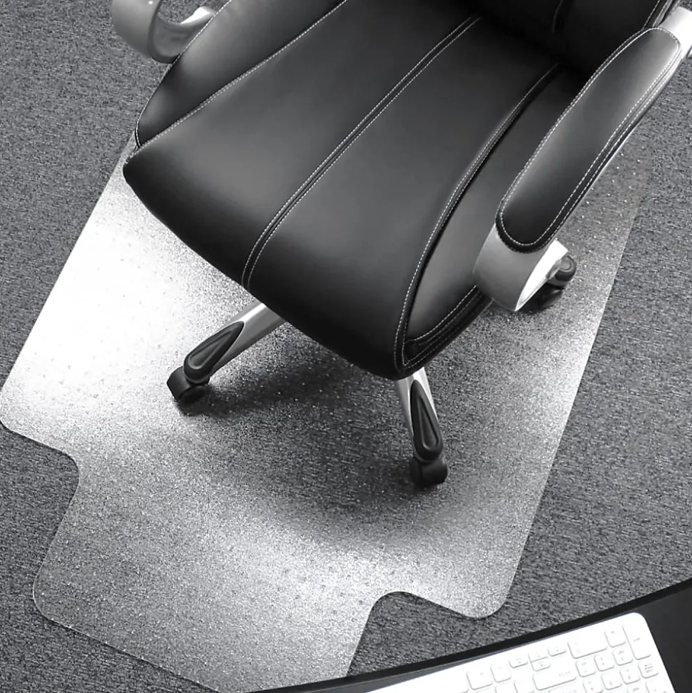Floortex® Ultimat® Polycarbonate Lipped Chair Mat for Carpets up to 1/2", 48" x 53", Clear