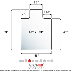Floortex® Ultimat® Polycarbonate Lipped Chair Mat for Carpets up to 1/2