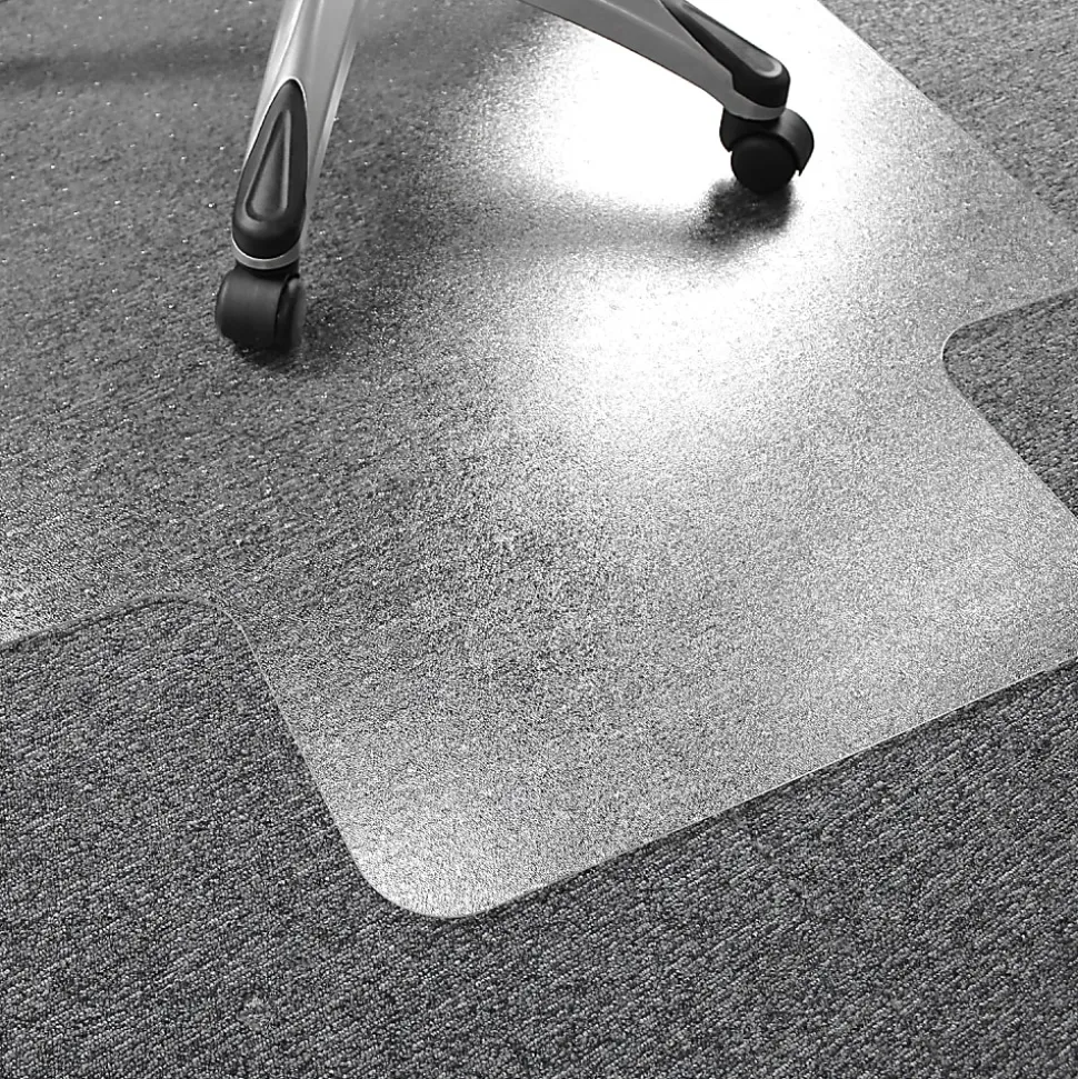 Floortex® Ultimat® Polycarbonate Lipped Chair Mat for Carpets up to 1/2", 48" x 53", Clear