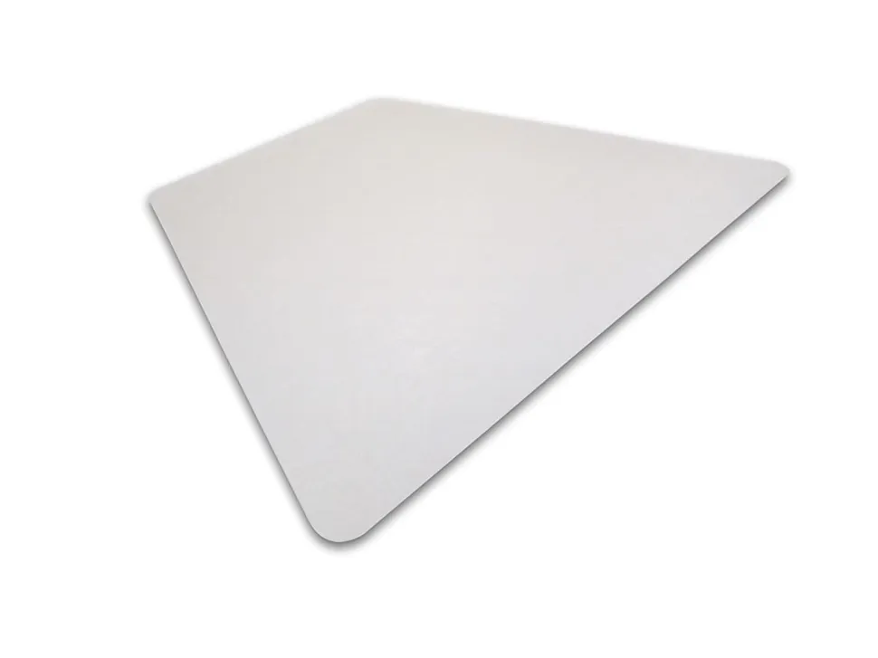 Floortex® Ultimat® Polycarbonate Corner Workstation Chair Mat For Hard Floors, 48" x 60", Clear