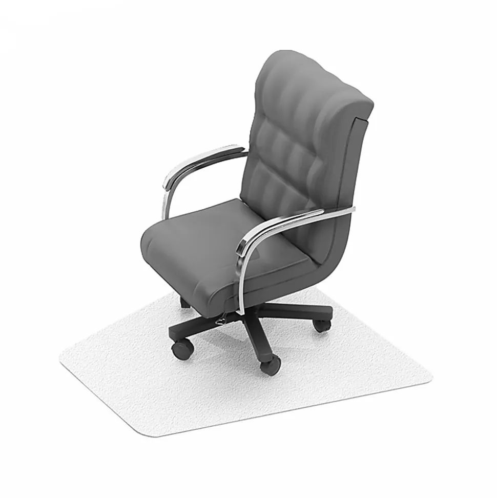 Floortex® Ultimat® Polycarbonate Corner Workstation Chair Mat For Hard Floors, 48" x 60", Clear