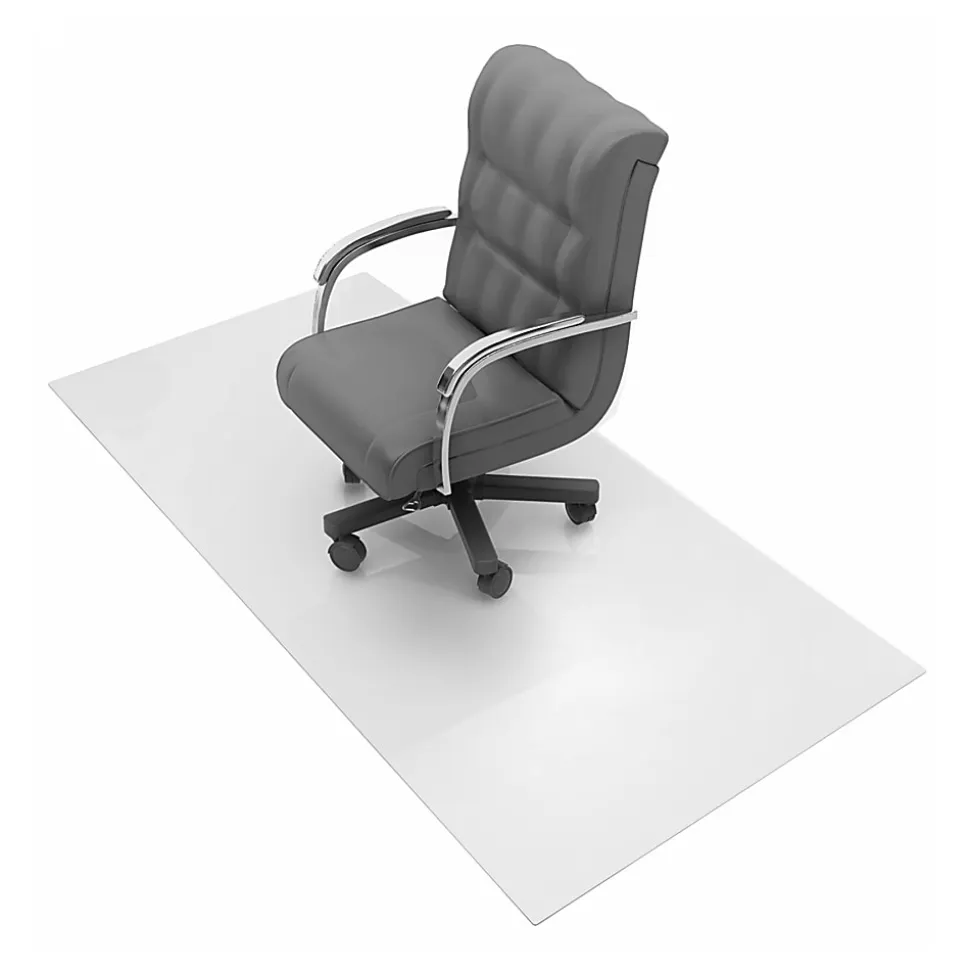 Floortex® Ultimat® XXL Polycarbonate Rectangular Chair Mat for Hard Floors, 48" x 118", Clear