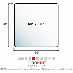 Floortex® Ultimat® XXL Polycarbonate Rectangular Chair Mat for Hard Floors, 60