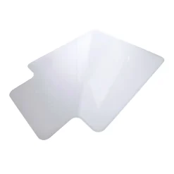 Floortex Valuemat Basic Vinyl Lipped Chair Mat for Low Pile Carpets, 36" x 48", Clear