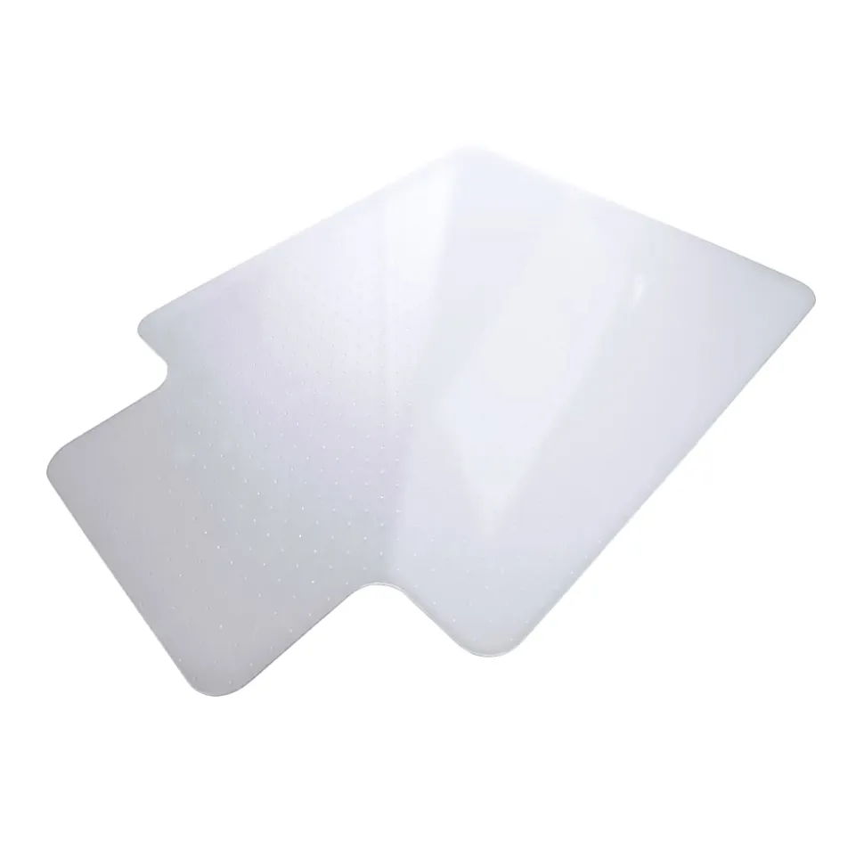 Floortex Valuemat Basic Vinyl Lipped Chair Mat for Low Pile Carpets, 36" x 48", Clear