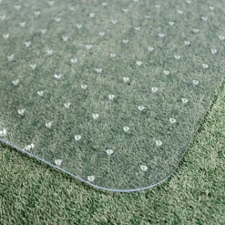 Floortex Valuemat Basic Vinyl Lipped Chair Mat for Low Pile Carpets, 36
