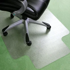 Floortex Valuemat Basic Vinyl Lipped Chair Mat for Low Pile Carpets, 36