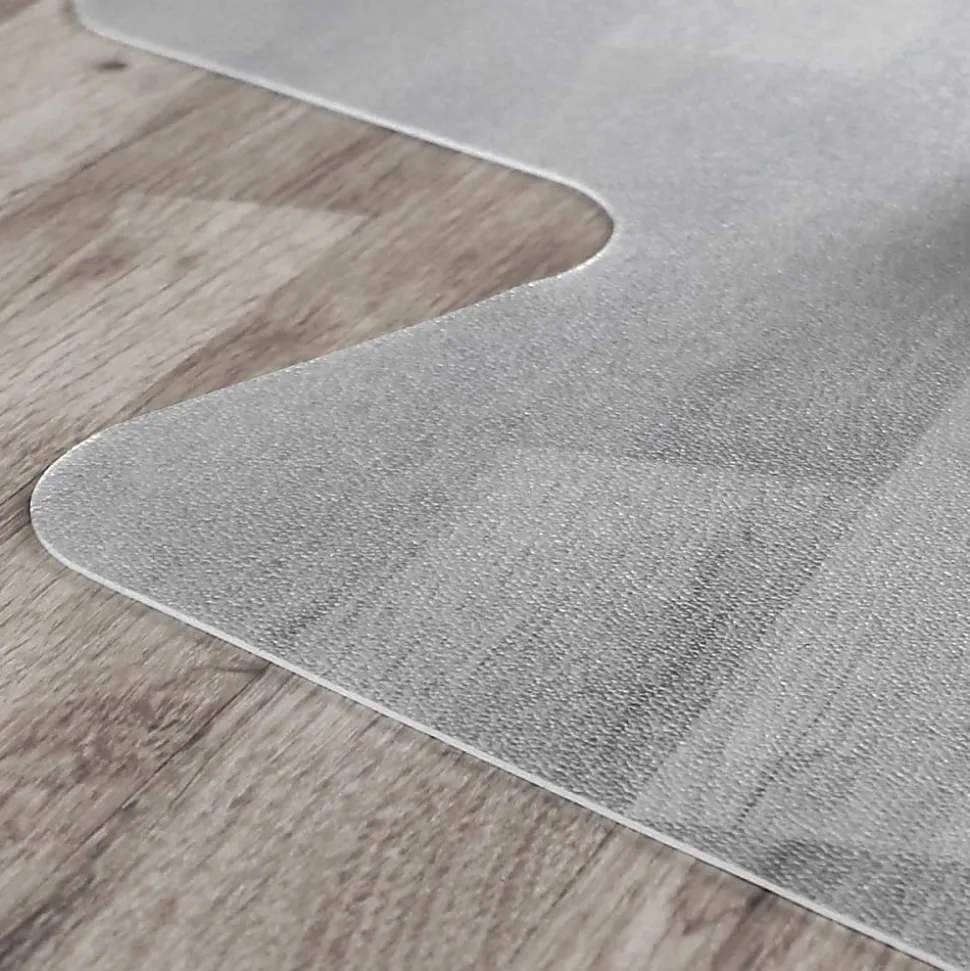Floortex® Valuemat® Vinyl Lipped Chair Mat For Hard Floors , 47" x 35", Clear