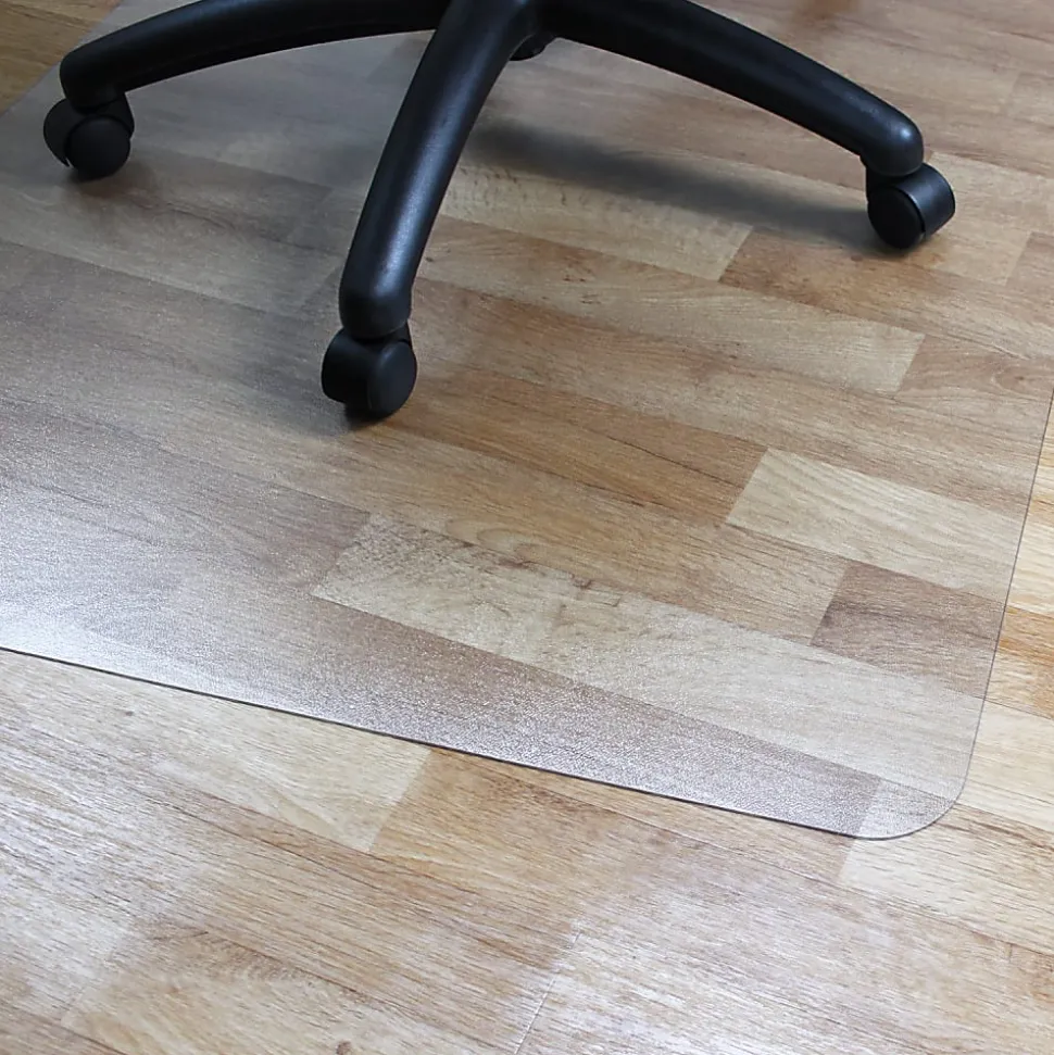 Floortex® Valuemat® 47" x 60" Vinyl Rectangular Chair Mat for Hard Floor