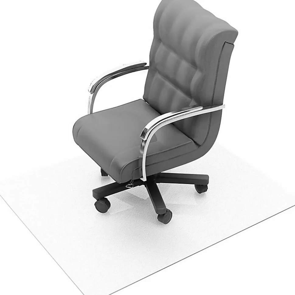 Floortex® 48" x 51" Enhanced Polymer, Rectangular, Anti-Slip Chair Mat for Hard Floor
