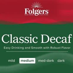 Folgers® Classic Roast Decaffeinated Coffee Filter Packs, 0.9 Oz., Box Of 40