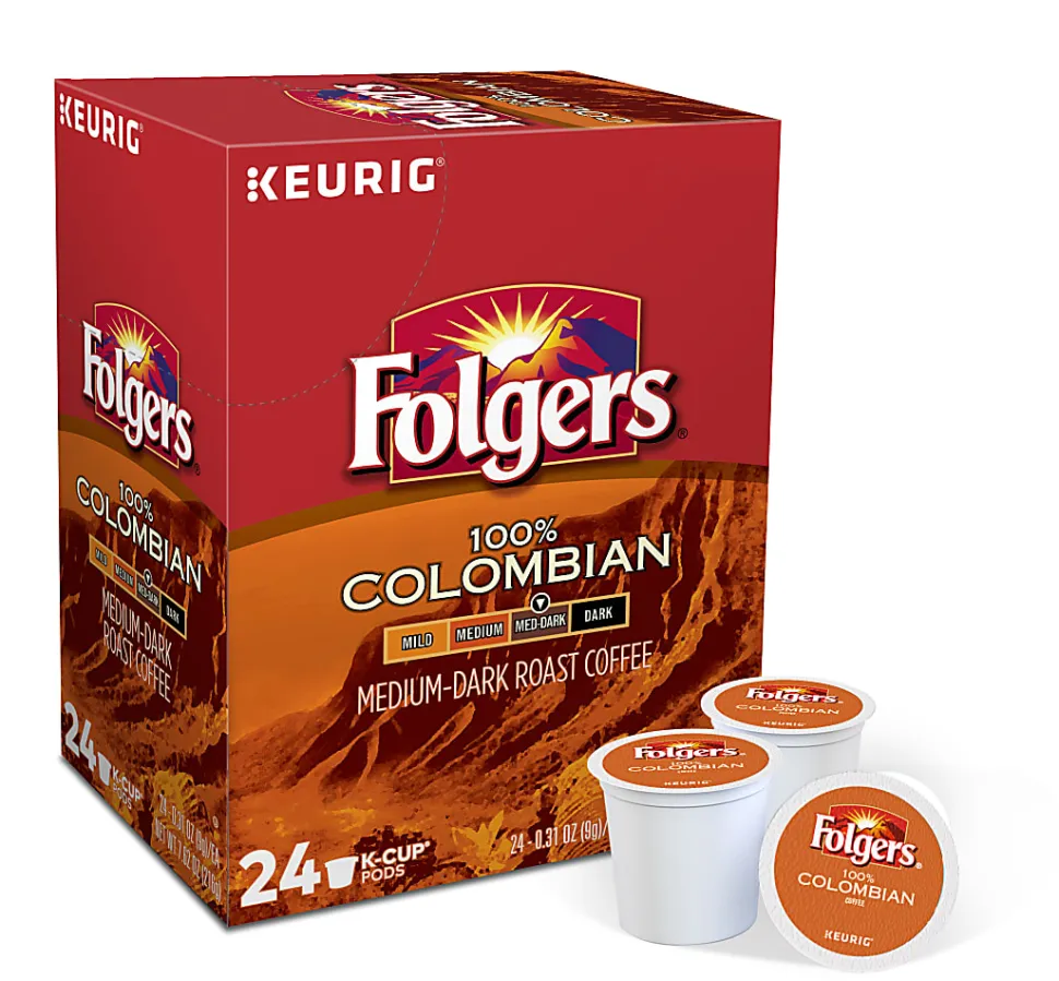 Folgers® Gourmet Selections Single-Serve Coffee K-Cup® Pods, Colombian Roast, Carton Of 24