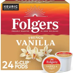 FolgersĀ® Gourmet Selections Single-Serve Coffee K-CupĀ®, French Vanilla, Carton Of 24