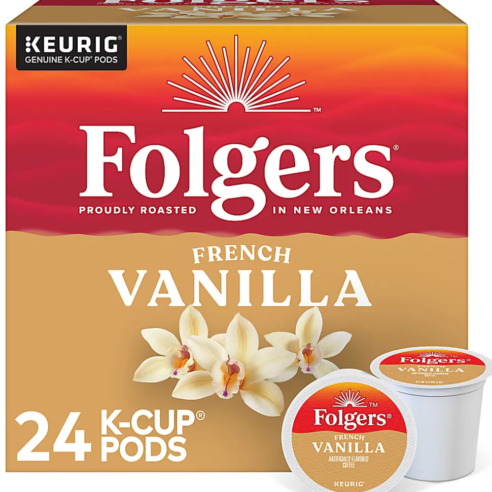Folgers® Gourmet Selections Single-Serve Coffee K-Cup®, French Vanilla, Carton Of 24