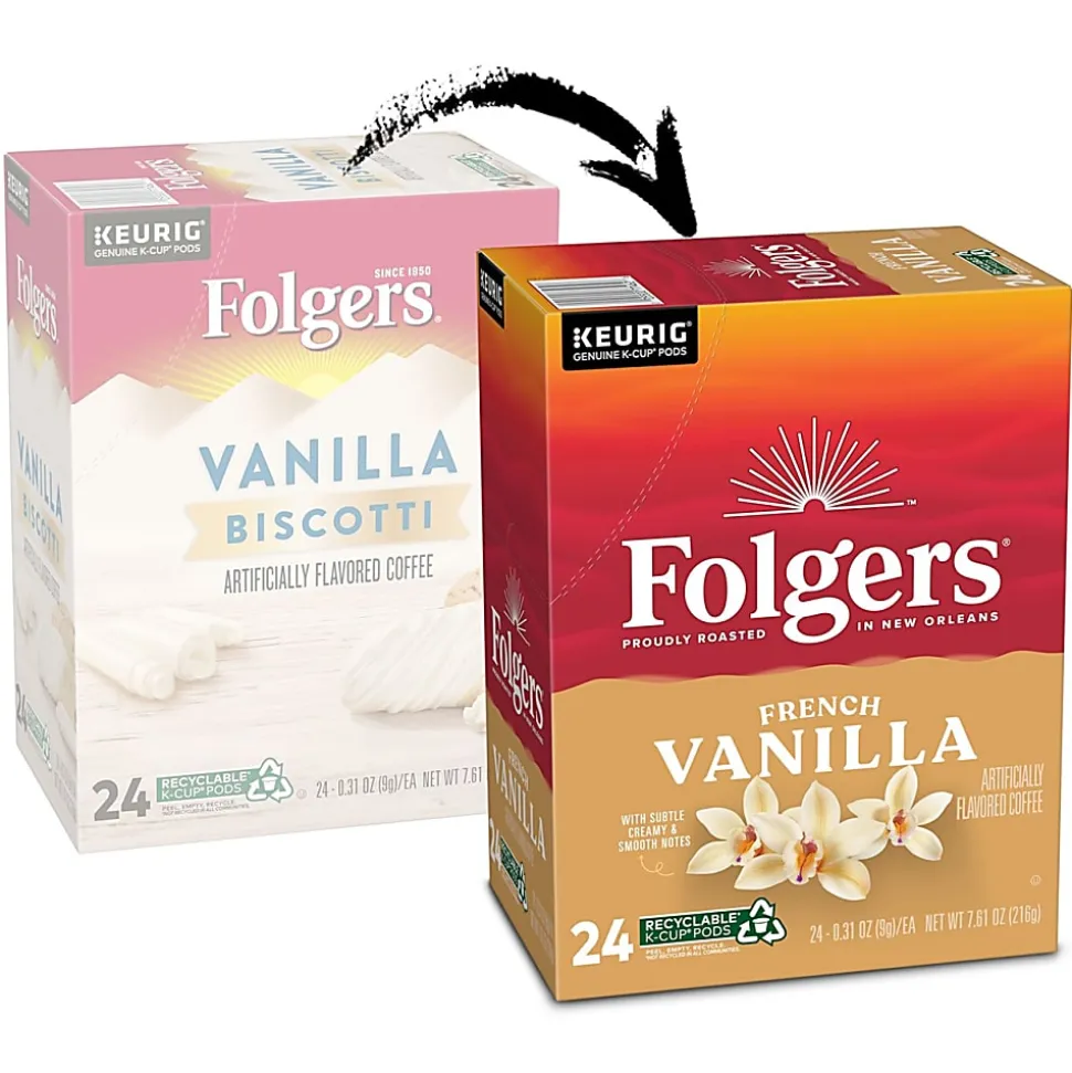 Folgers® Gourmet Selections Single-Serve Coffee K-Cup®, French Vanilla, Carton Of 24