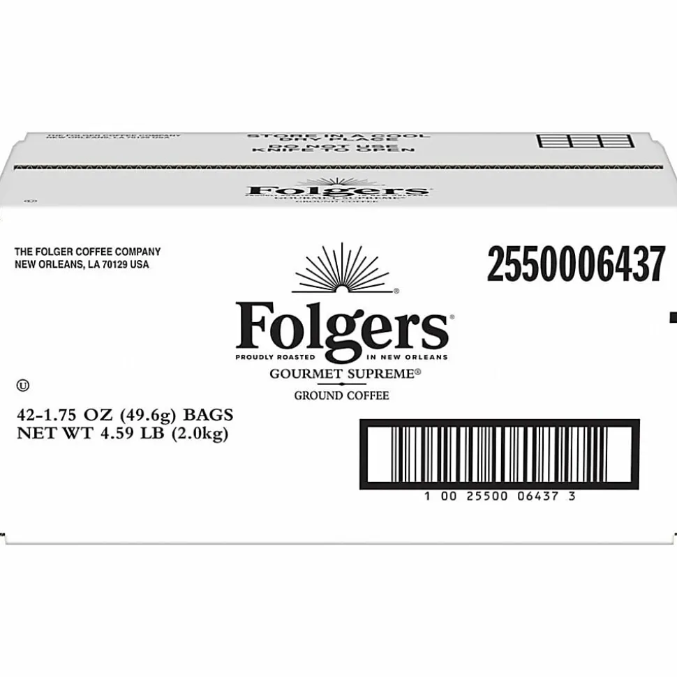 Folgers® Gourmet Supreme Ground Coffee, 1.8 Oz., Carton Of 42 Bags