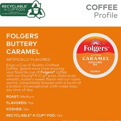 FolgersĀ® KeurigĀ® Single Serve K-CupĀ® Pods, Buttery Caramel, 24ct