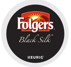 FolgersĀ® Single-Serve Coffee K-CupĀ® Pods, Black Silk, Carton Of 24