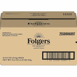 FolgersĀ® Single-Serve Coffee Packets, Medium Roast, Special RoastĀ®, Carton Of 42