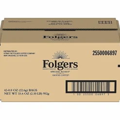 Folgers® Single-Serve Coffee Packets, Medium Roast, Special Roast®, Carton Of 42