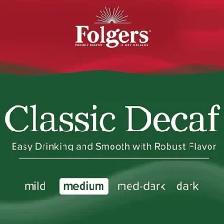 Folgers® Single-Serve Coffee Packets, Classic Roast, Decaffeinated, Carton Of 42