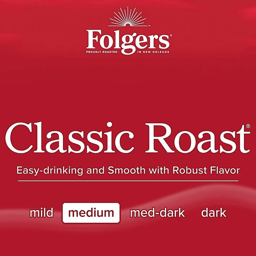 Folgers® Single-Serve Coffee Packets, Classic Roast, Carton Of 42