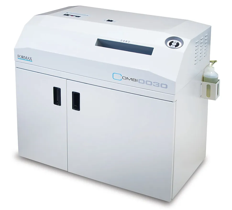 Formax Combi 0030 8-Sheet High-Security Combination Paper Shredder, COMBI-0030