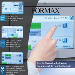 Formax Cut-True 31H Hydraulic Automatic Guillotine Paper Cutter With LED Laser Line, 28-3/4