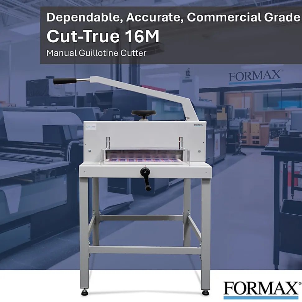 Formax Cut-True 16M Guillotine Paper Cutter With LED Laser Line, 18.7"