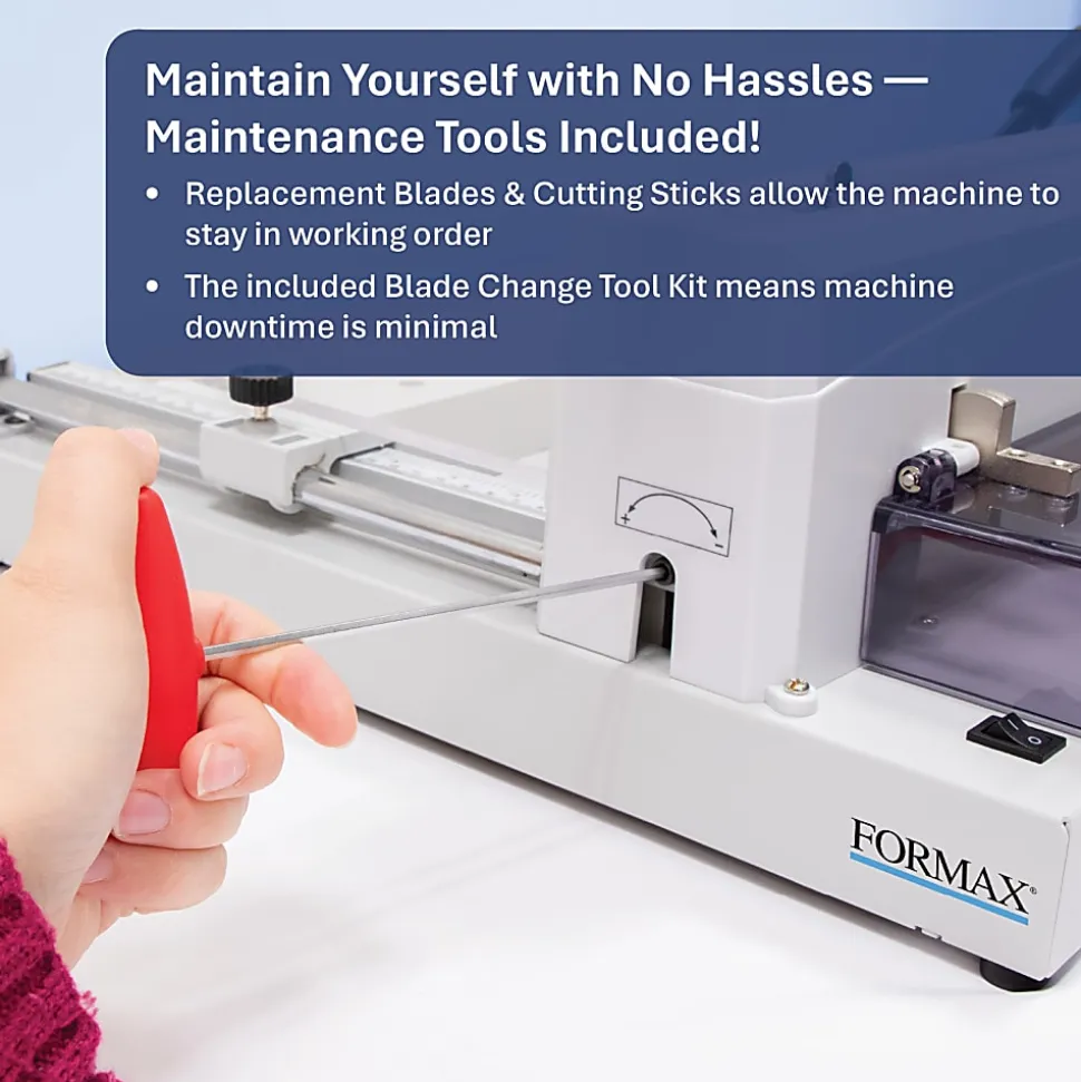 Formax Cut-True 13M Guillotine Paper Cutter With LED Laser Line, 14.5"
