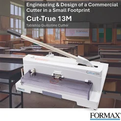 Formax Cut-True 13M Guillotine Paper Cutter With LED Laser Line, 14.5