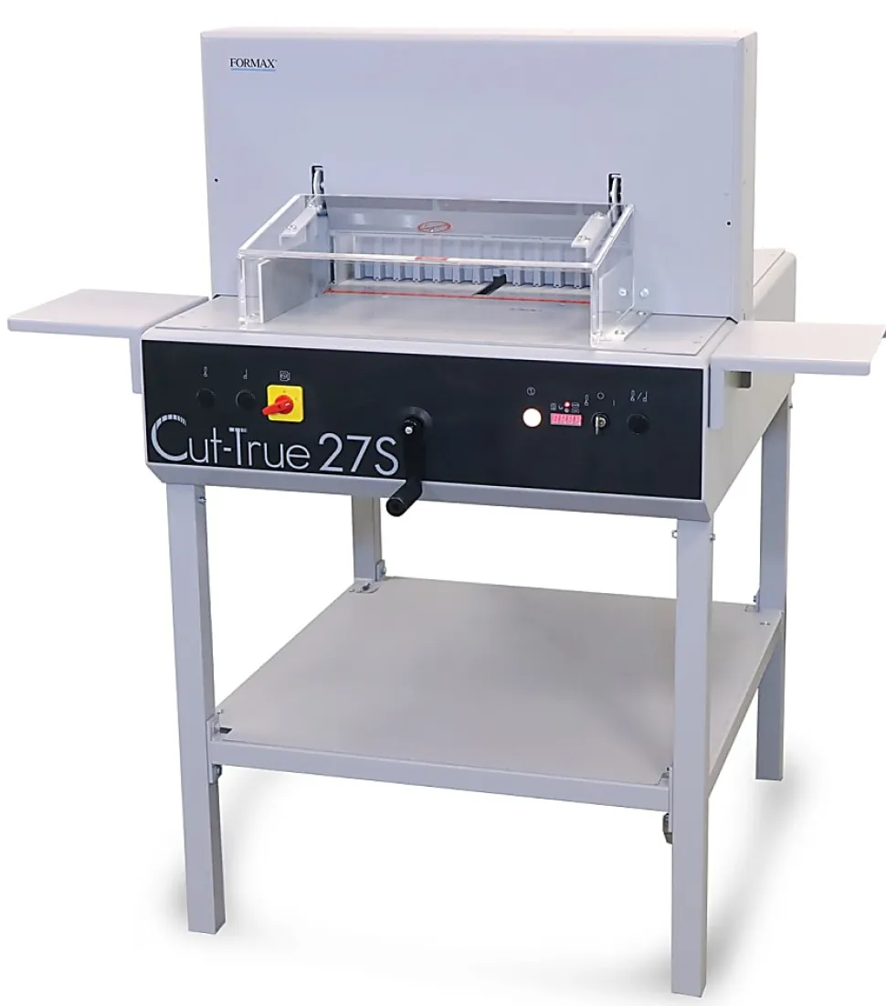 Formax Cut-True 27S Semi-Automatic Guillotine Paper Cutter With LED Laser Line, 18.9"