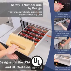 Formax Cut-True 27S Semi-Automatic Guillotine Paper Cutter With LED Laser Line, 18.9