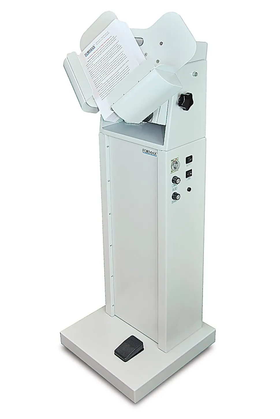 Formax FD 404A1 Single Bin Paper Jogger With Variable Air Pressure Control, 54”H x 21”W x 18”D