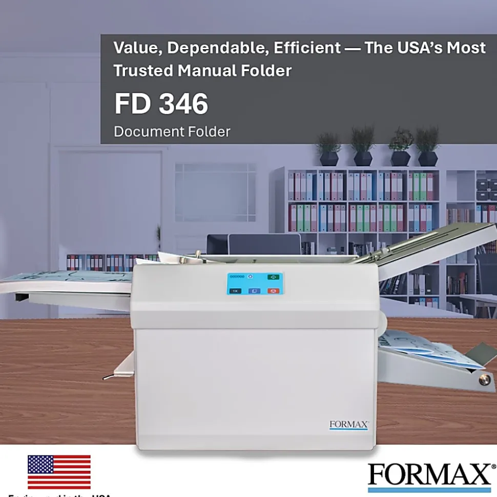 Formax FD 346 Automatic Desktop Paper & Letter Folder, Gray