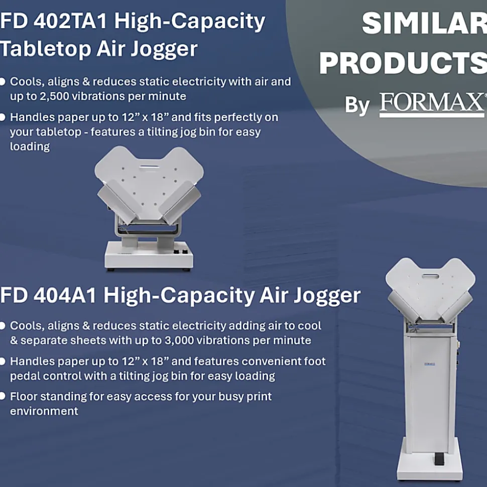 Formax FD 402P1 Single Bin Desktop Paper Jogger