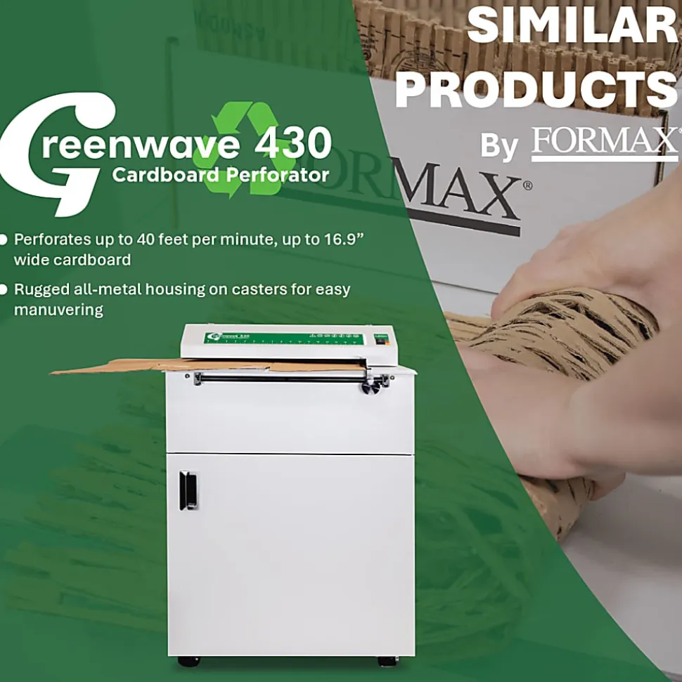 Formax Greenwave 410 Tabletop Cardboard Perforator, White