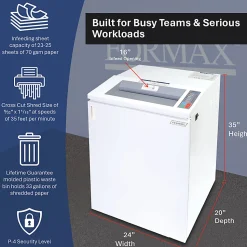 Formax OnSite 25-Sheet Cross-Cut Shredder, FD 8502CC