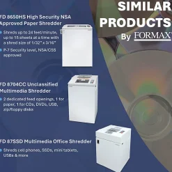 Formax 15-Sheet Combination Paper And Optical Media Shredder, FD8732HS