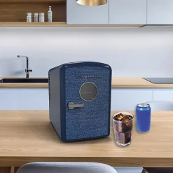 Frigidaire® 9-Can Mini Fridge Cooler with Denim Door, Indigo, EFMIS199-INDIGODENIM
