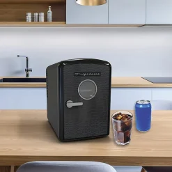 Frigidaire® 9-Can Mini Fridge Cooler with Crocodile Door, Black, EFMIS181-BLKCROC