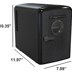 Frigidaire® 9-Can Mini Fridge Cooler with Crocodile Door, Black, EFMIS181-BLKCROC