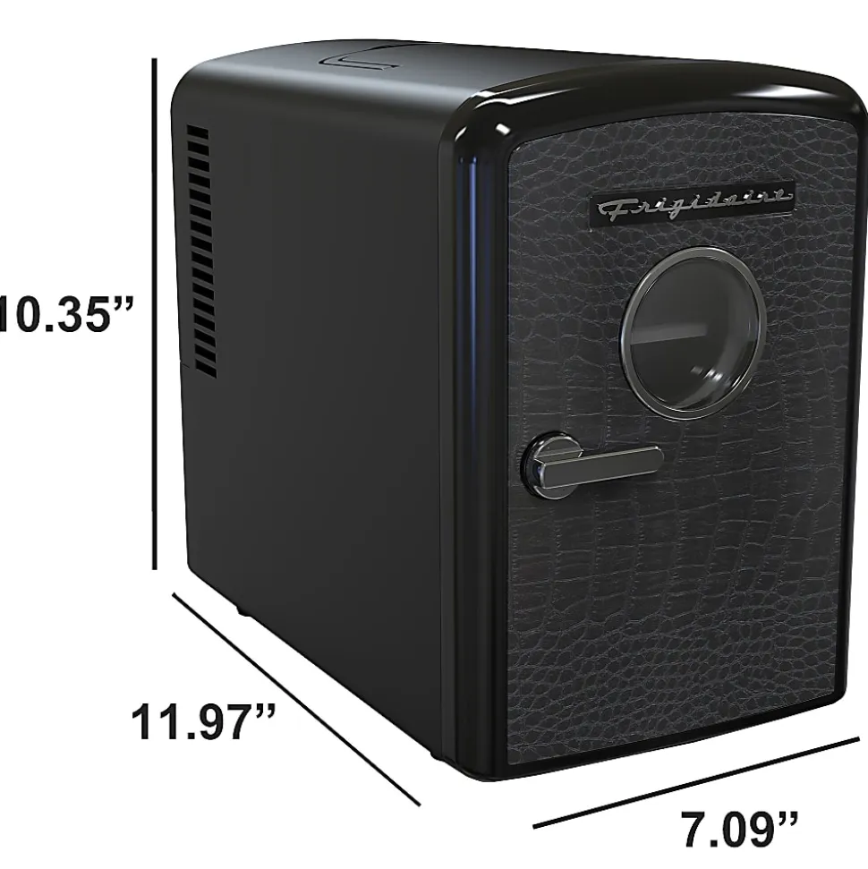 Frigidaire® 9-Can Mini Fridge Cooler with Crocodile Door, Black, EFMIS181-BLKCROC