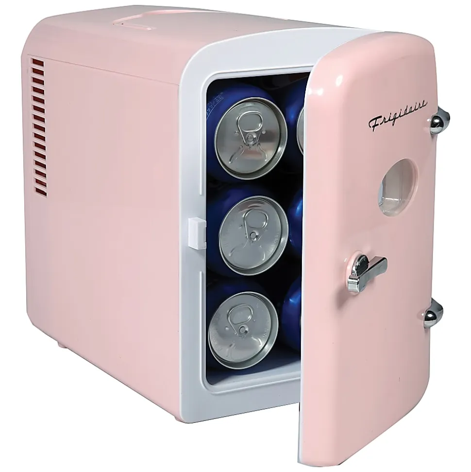 Frigidaire® 9-Can 48-Watt Portable Retro Mini Refrigerator, Pink, EFMIS175-PINK