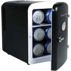 Frigidaire® 9-Can 48-Watt Portable Retro Mini Refrigerator, Black, EFMIS175-BLACK_CP4