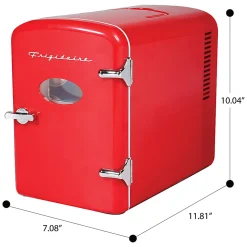 Frigidaire® 9-Can 48-Watt Portable Retro Mini Refrigerator, Red, EFMIS175-RED