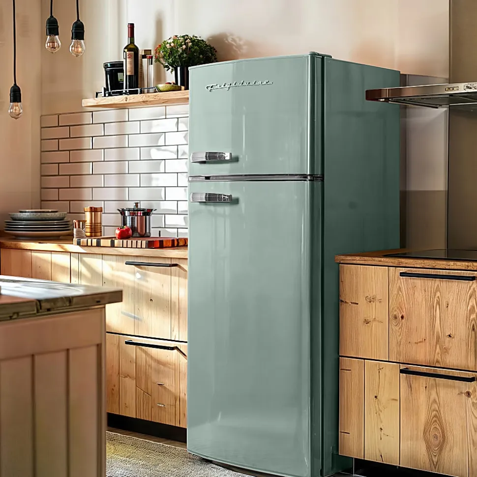 Frigidaire® 7.5-Cu. Ft. 2-Door Retro Mini Fridge with Top Freezer, Mint, EFR753-MINT